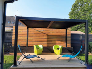 Installation d'une pergolas bioclimatique