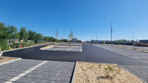 Création d'un parking à l'aide de pavés